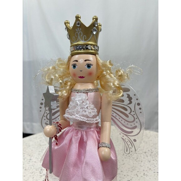 14” Sugar Plum Fairy Candy Princess Angel Ballerina Christmas Wooden Nutcracker - Picture 5 of 5